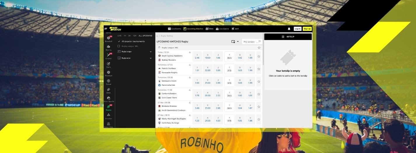 sports betting parimatch overview in India